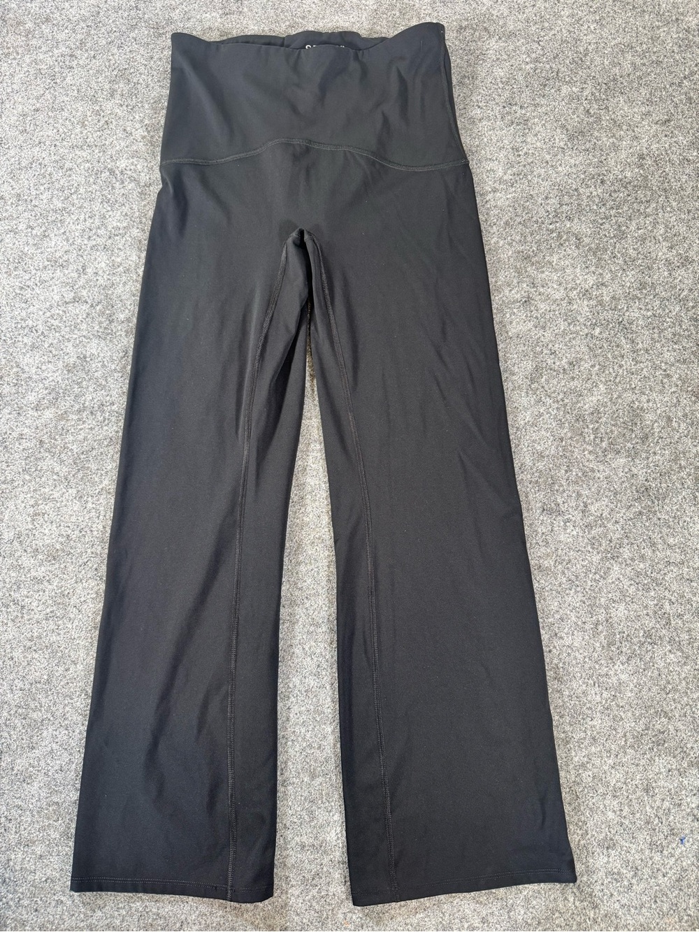 SPANX Booty Boost Flare Leggings XL Petite Black High Rise Shaping Yoga Pant